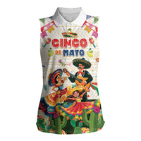 Mexico Cinco De Mayo Women Sleeveless Polo Shirt Dancing Mexican