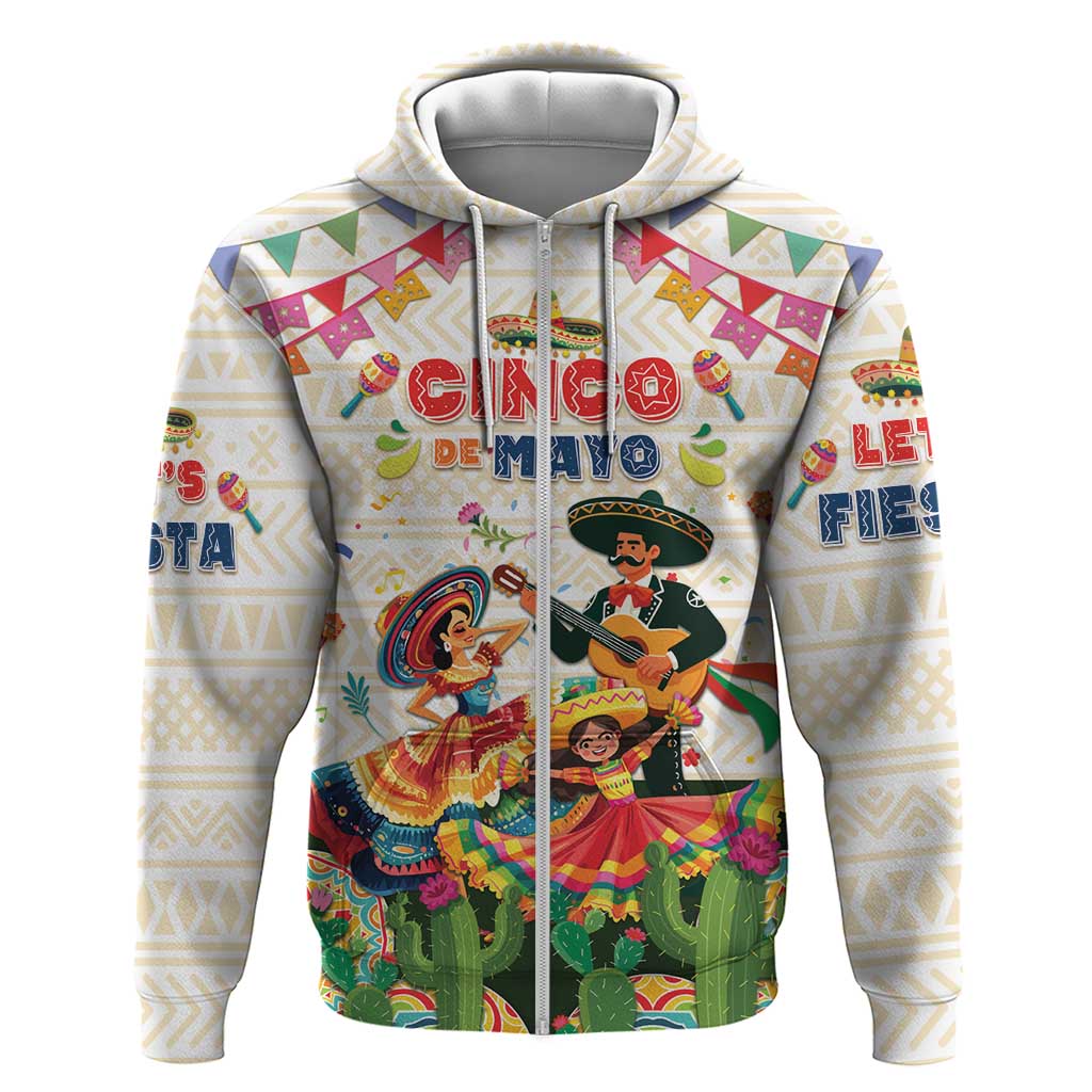 Mexico Cinco De Mayo Zip Hoodie Dancing Mexican