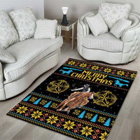 Cowboy Merry Christmas Area Rug DT04 - Wonder Print Shop