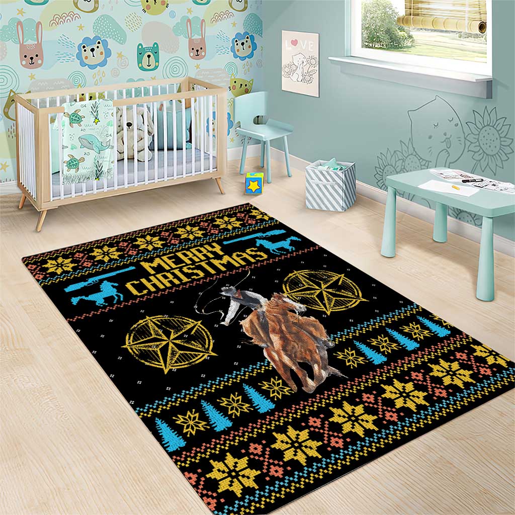 Cowboy Merry Christmas Area Rug DT04 - Wonder Print Shop