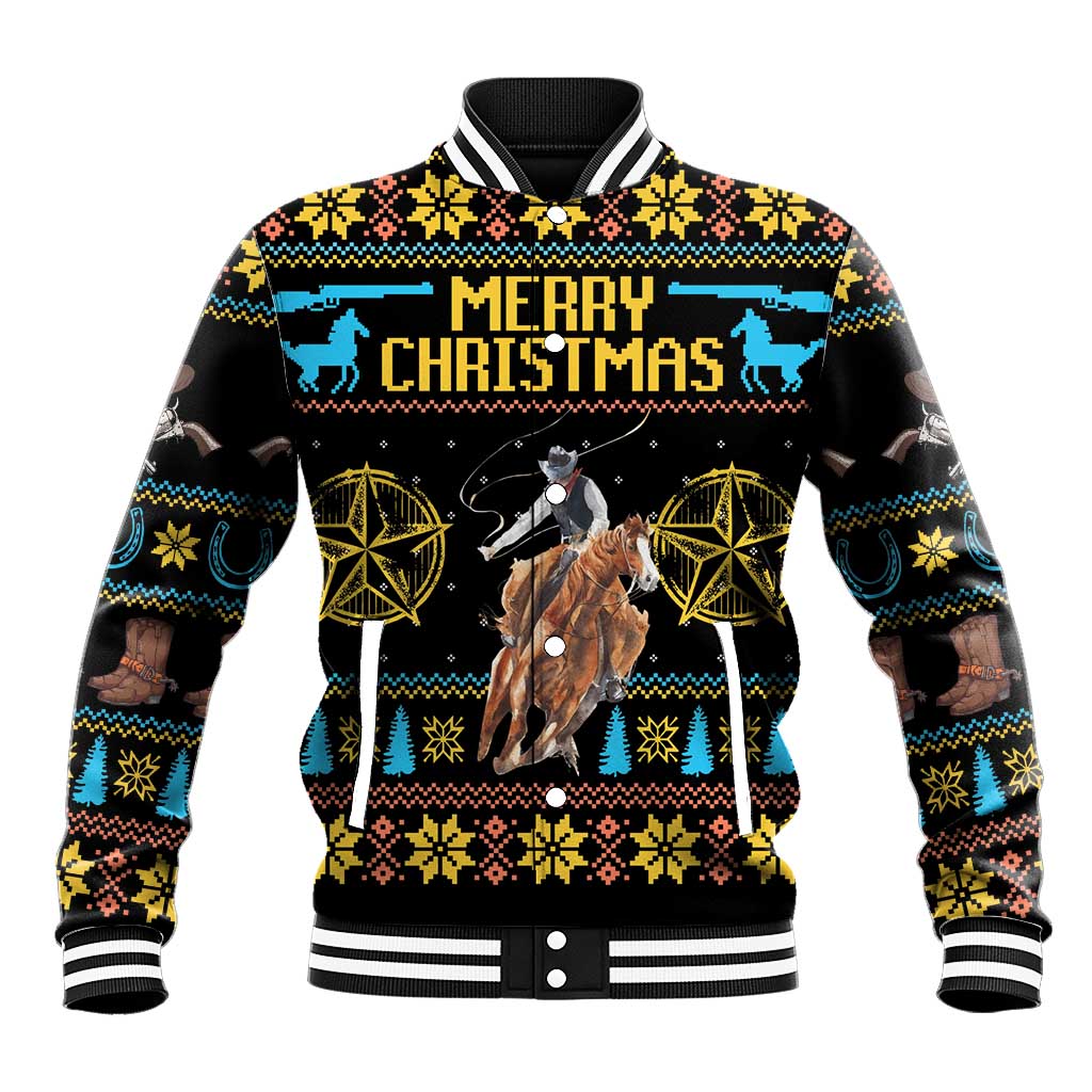 Cowboy Merry Christmas Baseball Jacket DT04 - Wonder Print Shop