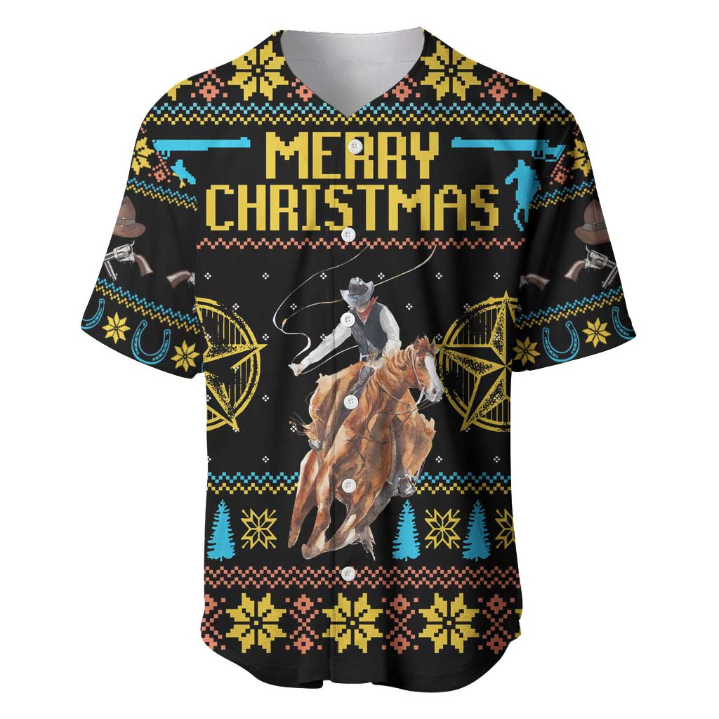 Cowboy Merry Christmas Baseball Jersey DT04 - Wonder Print Shop