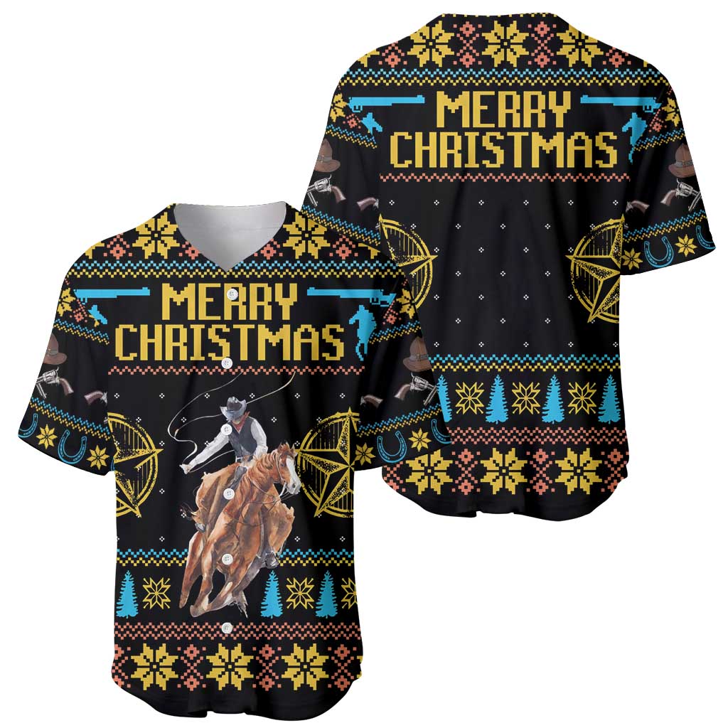 Cowboy Merry Christmas Baseball Jersey DT04 - Wonder Print Shop