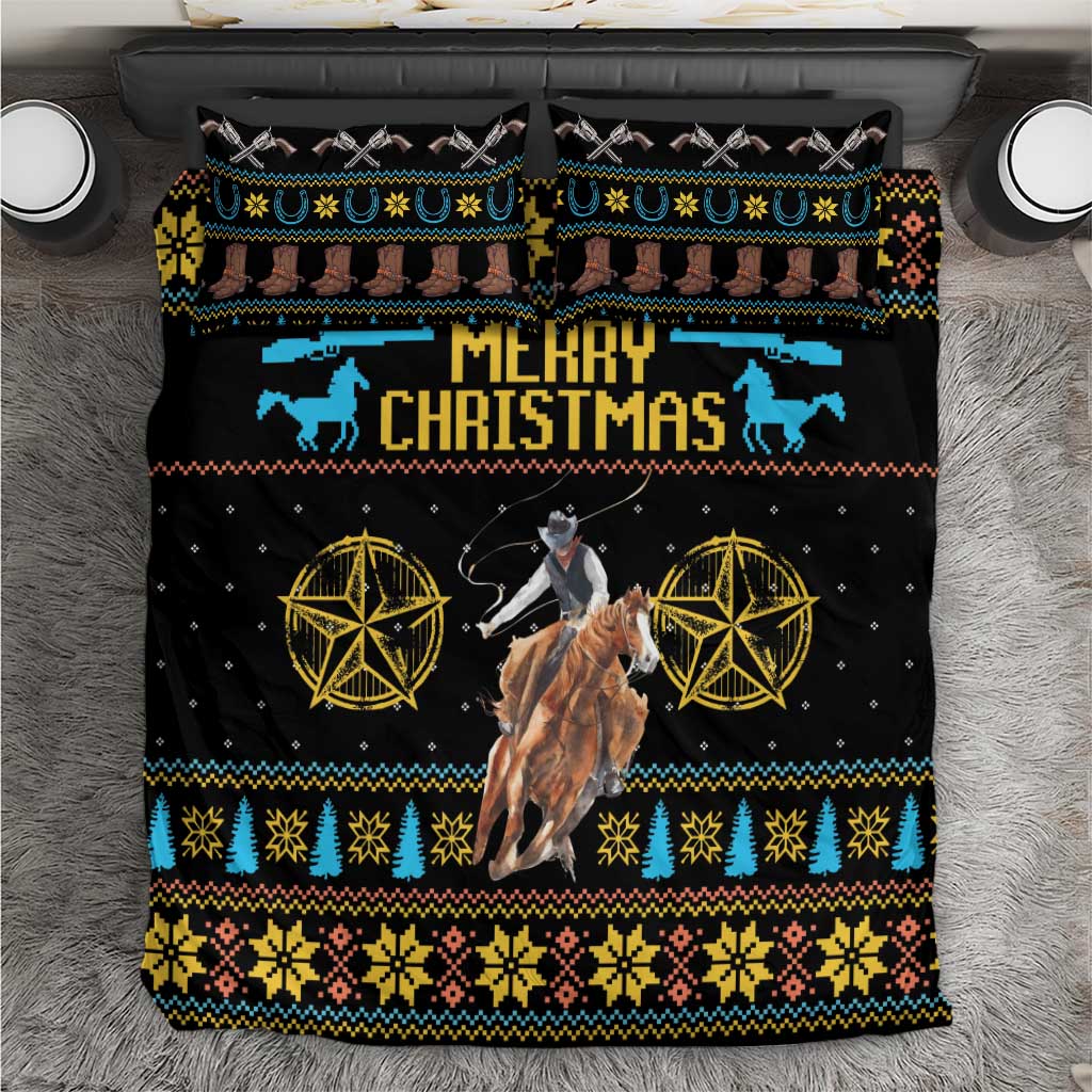 Cowboy Merry Christmas Bedding Set DT04 - Wonder Print Shop