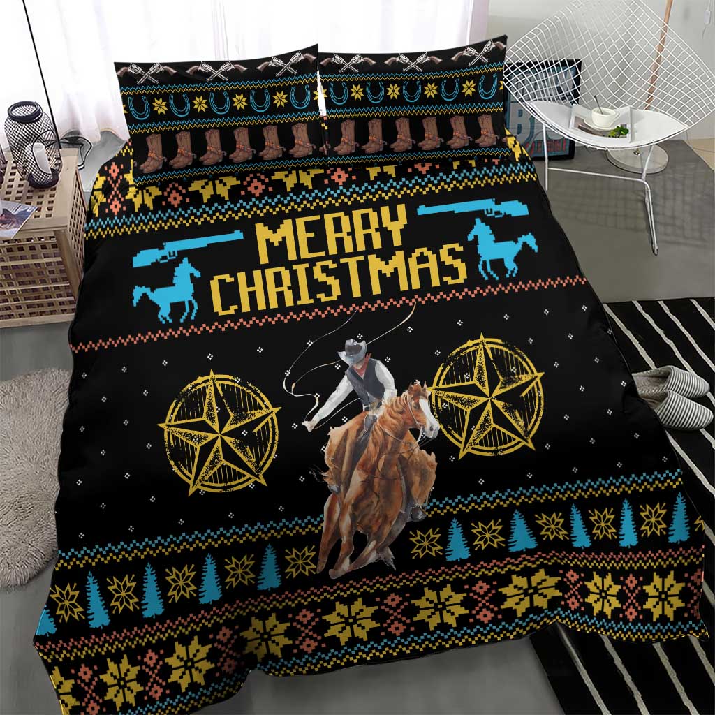 Cowboy Merry Christmas Bedding Set DT04 - Wonder Print Shop