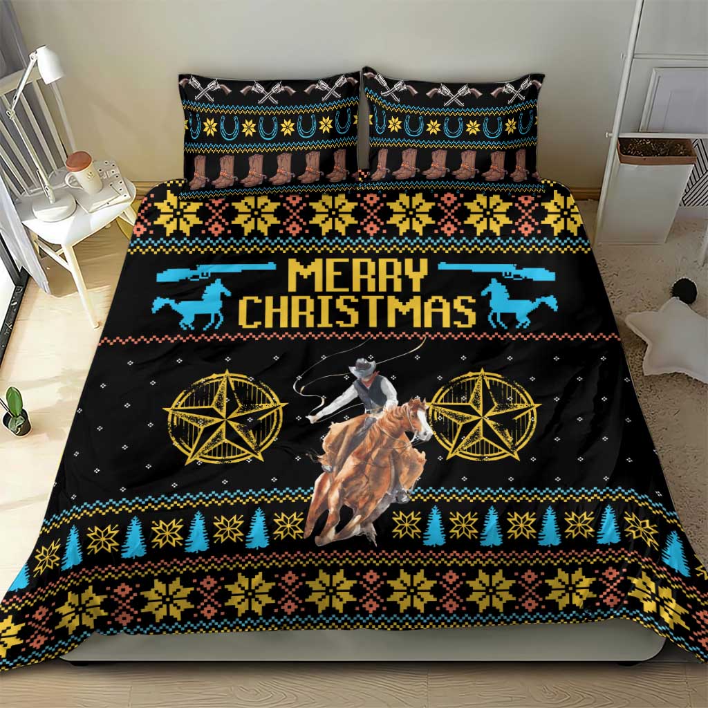 Cowboy Merry Christmas Bedding Set DT04 - Wonder Print Shop