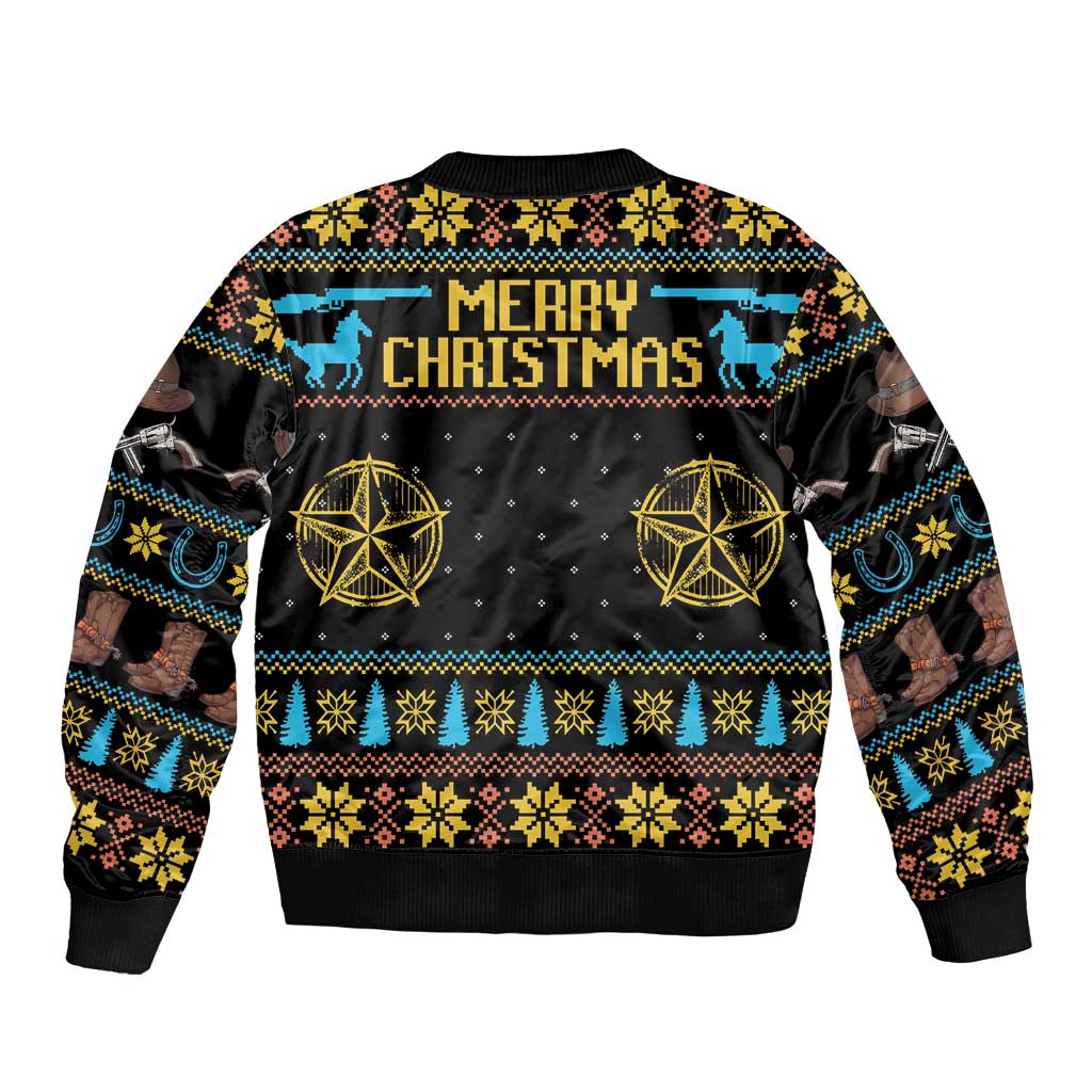 Cowboy Merry Christmas Bomber Jacket DT04 - Wonder Print Shop