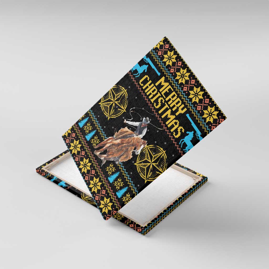 Cowboy Merry Christmas Canvas Wall Art DT04 - Wonder Print Shop