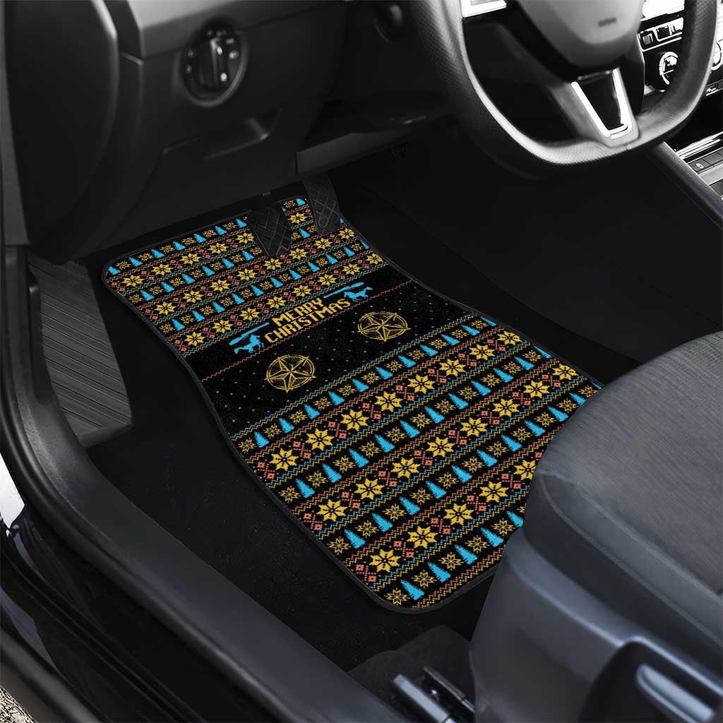 Cowboy Merry Christmas Car Mats DT04 - Wonder Print Shop