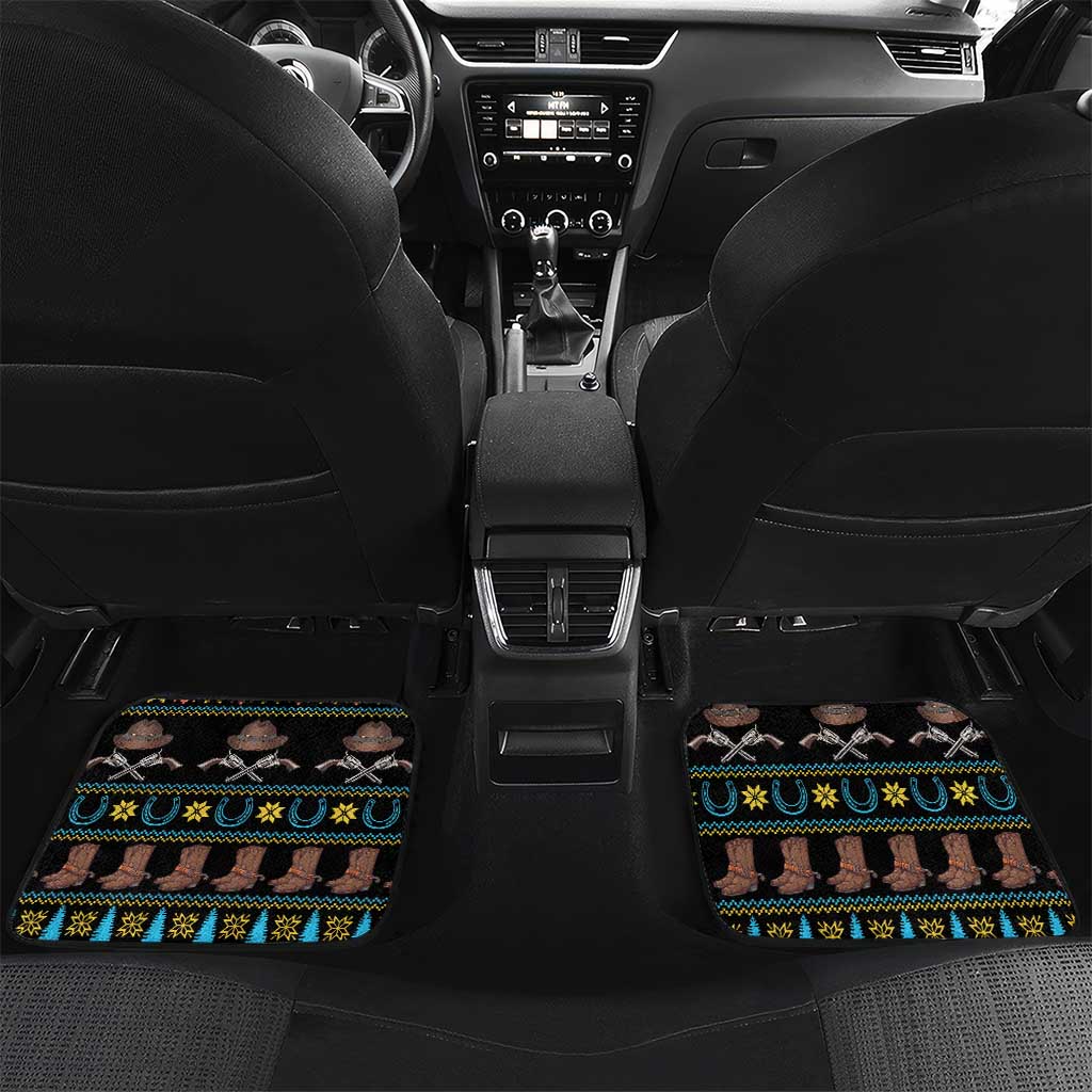 Cowboy Merry Christmas Car Mats DT04 - Wonder Print Shop