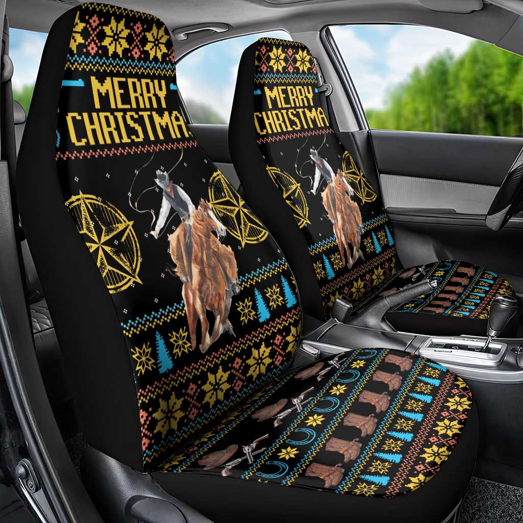 Cowboy Merry Christmas Car Seat Cover DT04 - Wonder Print Shop