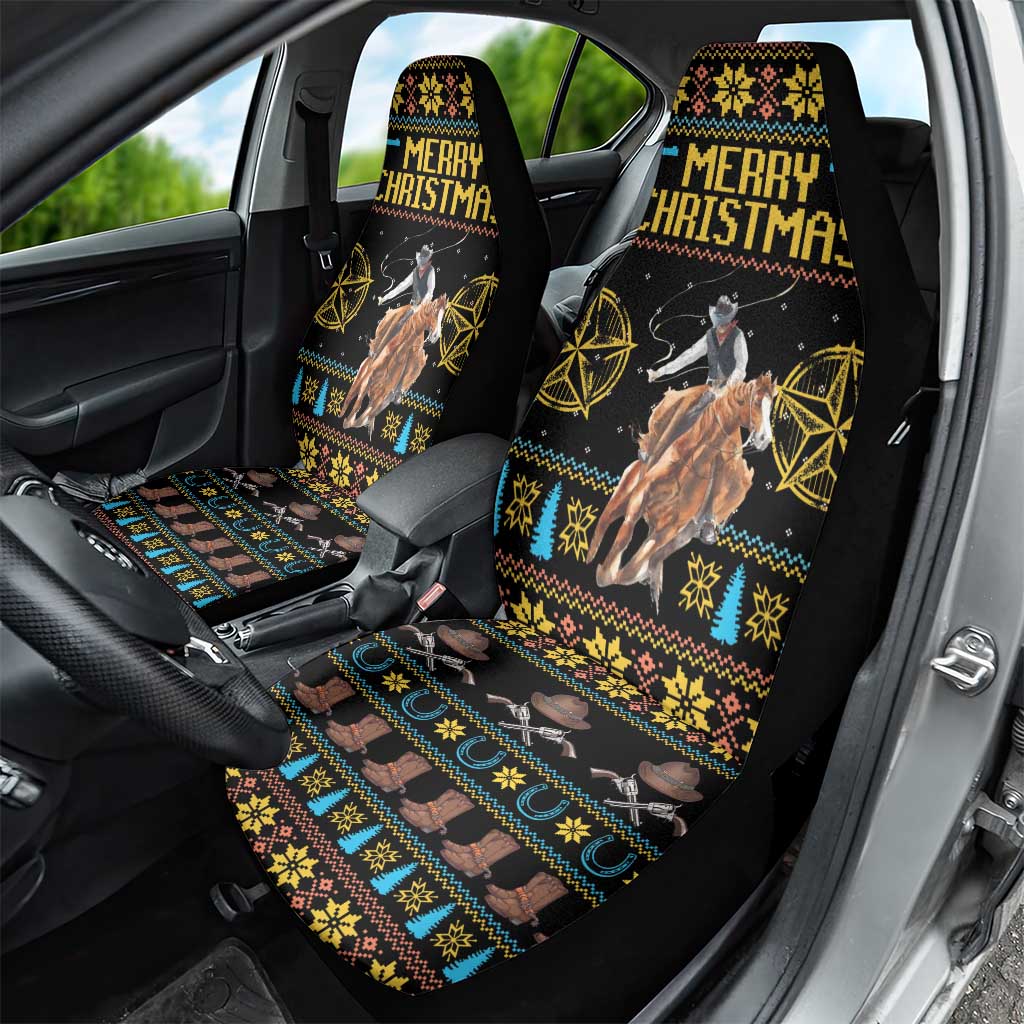 Cowboy Merry Christmas Car Seat Cover DT04 - Wonder Print Shop