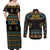 Cowboy Merry Christmas Couples Matching Off Shoulder Maxi Dress and Long Sleeve Button Shirt DT04 - Wonder Print Shop