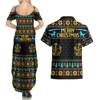 Cowboy Merry Christmas Couples Matching Summer Maxi Dress and Hawaiian Shirt DT04 - Wonder Print Shop