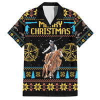 Cowboy Merry Christmas Family Matching Off The Shoulder Long Sleeve Dress and Hawaiian Shirt DT04 - Wonder Print Shop