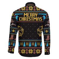 Cowboy Merry Christmas Family Matching Off The Shoulder Long Sleeve Dress and Hawaiian Shirt DT04 - Wonder Print Shop
