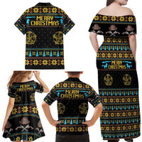Cowboy Merry Christmas Family Matching Off Shoulder Maxi Dress and Hawaiian Shirt DT04 - Wonder Print Shop