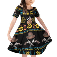 Cowboy Merry Christmas Family Matching Off Shoulder Short Dress and Hawaiian Shirt DT04 - Wonder Print Shop