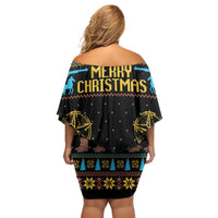 Cowboy Merry Christmas Family Matching Off Shoulder Short Dress and Hawaiian Shirt DT04 - Wonder Print Shop