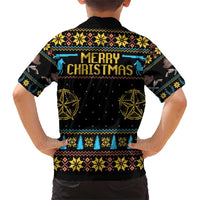 Cowboy Merry Christmas Family Matching Short Sleeve Bodycon Dress and Hawaiian Shirt DT04 - Wonder Print Shop