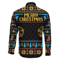 Cowboy Merry Christmas Family Matching Short Sleeve Bodycon Dress and Hawaiian Shirt DT04 - Wonder Print Shop