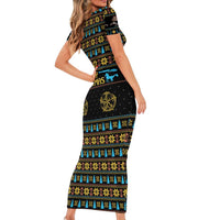 Cowboy Merry Christmas Family Matching Short Sleeve Bodycon Dress and Hawaiian Shirt DT04 - Wonder Print Shop
