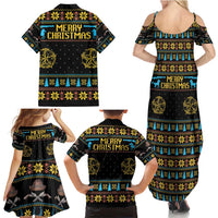 Cowboy Merry Christmas Family Matching Summer Maxi Dress and Hawaiian Shirt DT04 - Wonder Print Shop