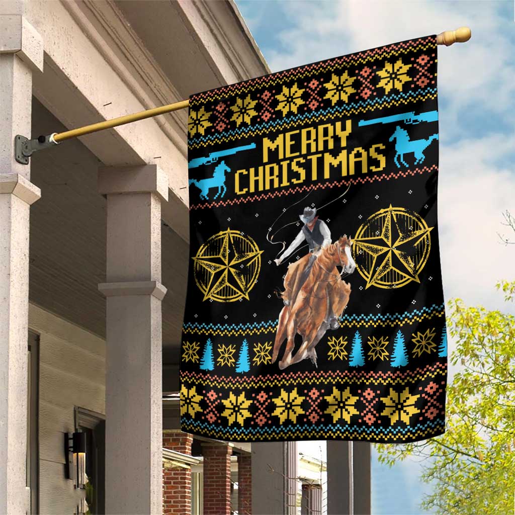 Cowboy Merry Christmas Garden Flag DT04 - Wonder Print Shop