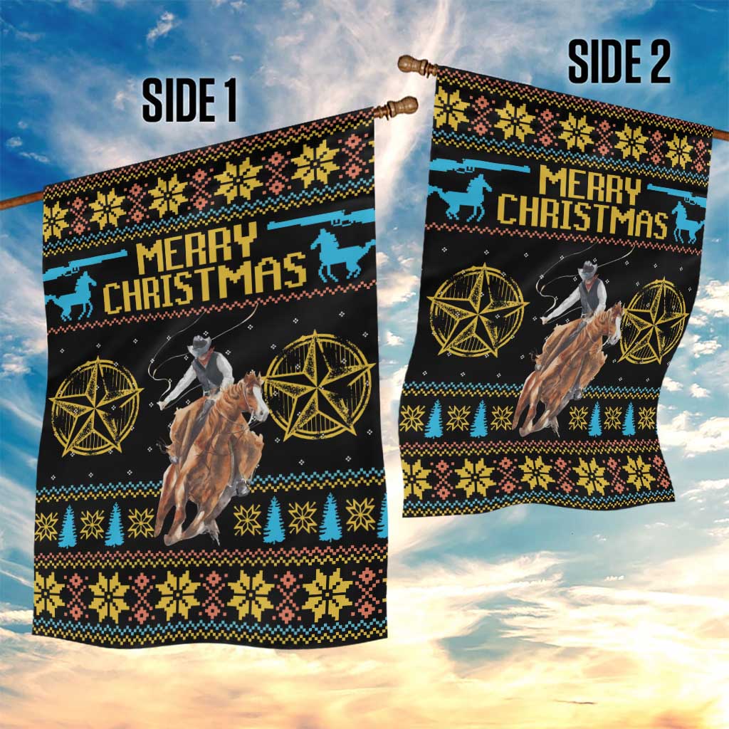 Cowboy Merry Christmas Garden Flag DT04 - Wonder Print Shop