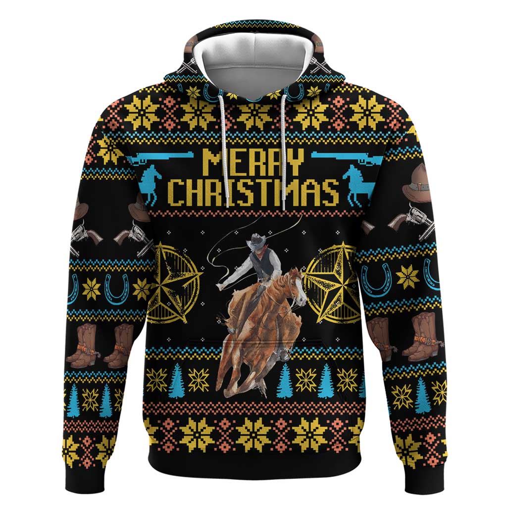 Cowboy Merry Christmas Hoodie DT04 - Wonder Print Shop