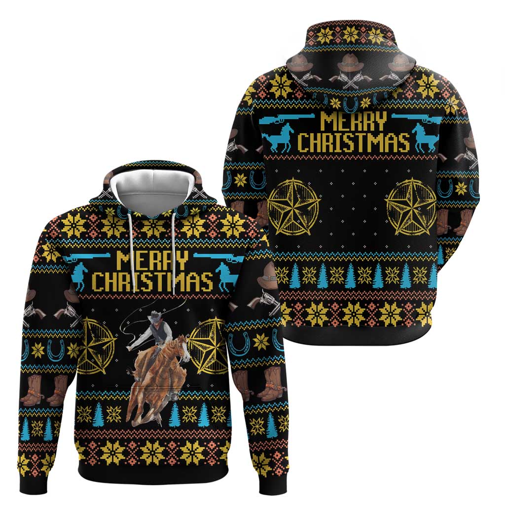 Cowboy Merry Christmas Hoodie DT04 - Wonder Print Shop