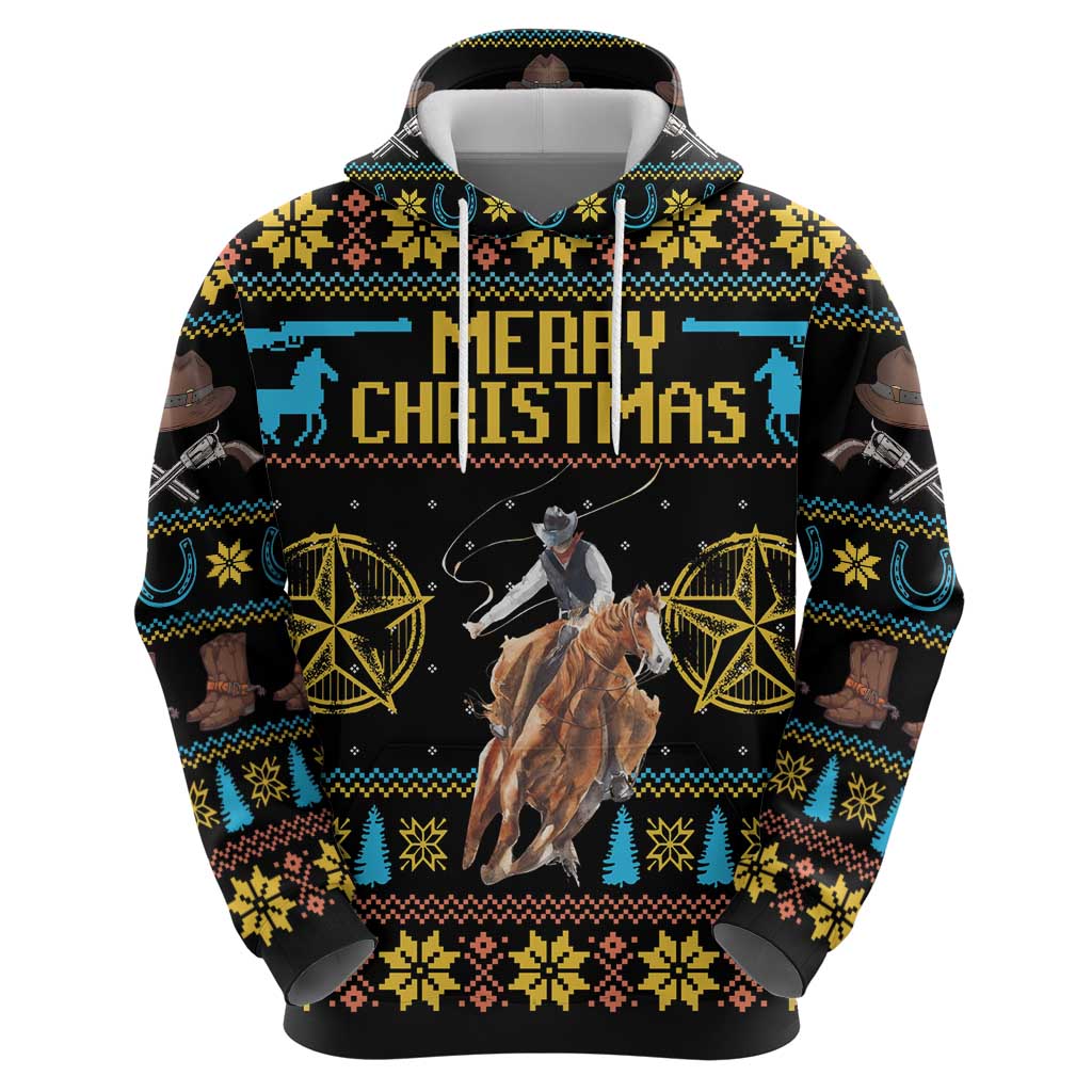 Cowboy Merry Christmas Hoodie DT04 - Wonder Print Shop