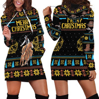 Cowboy Merry Christmas Hoodie Dress DT04 - Wonder Print Shop