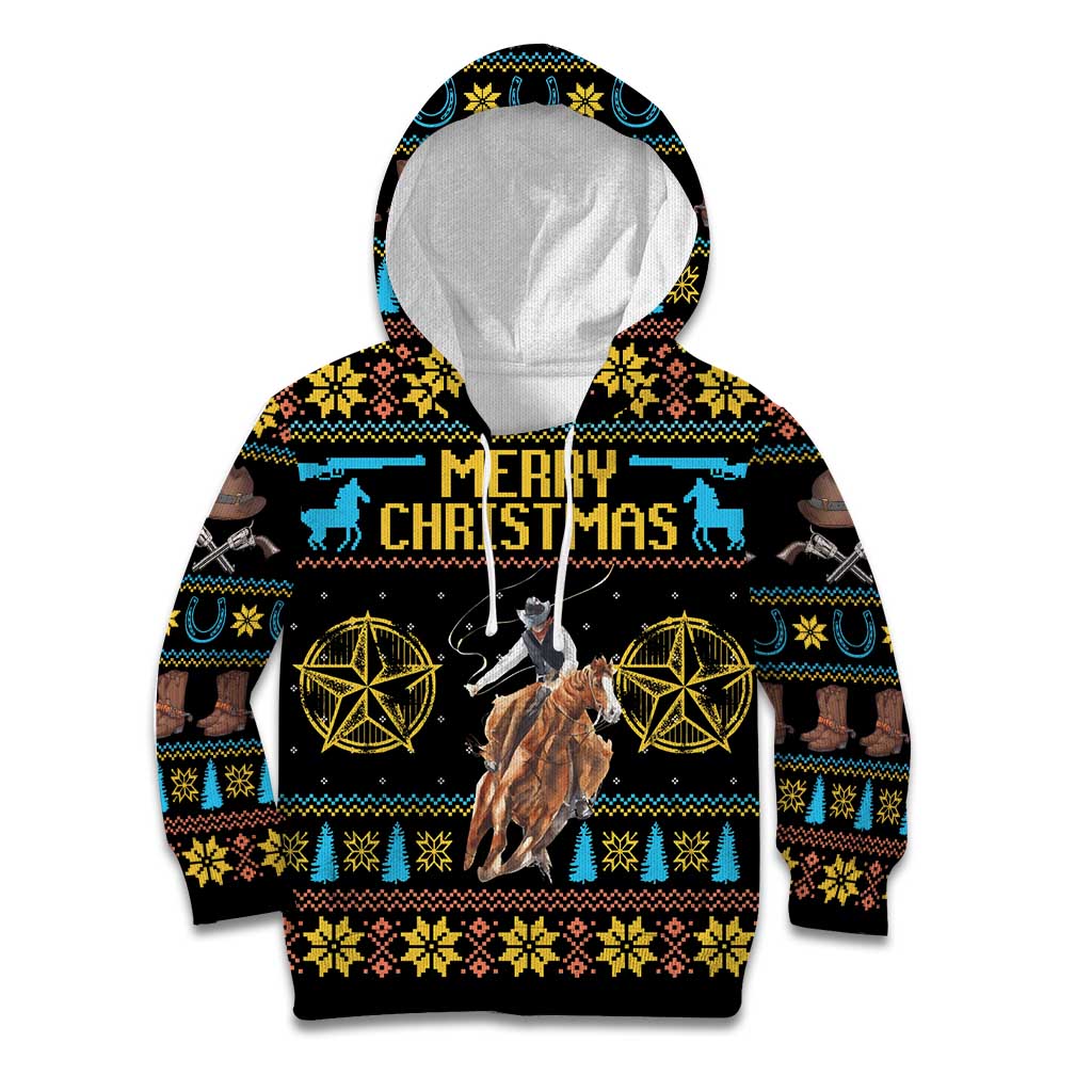 Cowboy Merry Christmas Kid Hoodie DT04 - Wonder Print Shop