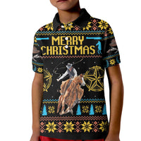 Cowboy Merry Christmas Kid Polo Shirt DT04 - Wonder Print Shop