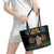 Cowboy Merry Christmas Leather Tote Bag DT04 - Wonder Print Shop