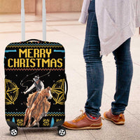 Cowboy Merry Christmas Luggage Cover DT04 - Wonder Print Shop