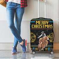 Cowboy Merry Christmas Luggage Cover DT04 - Wonder Print Shop