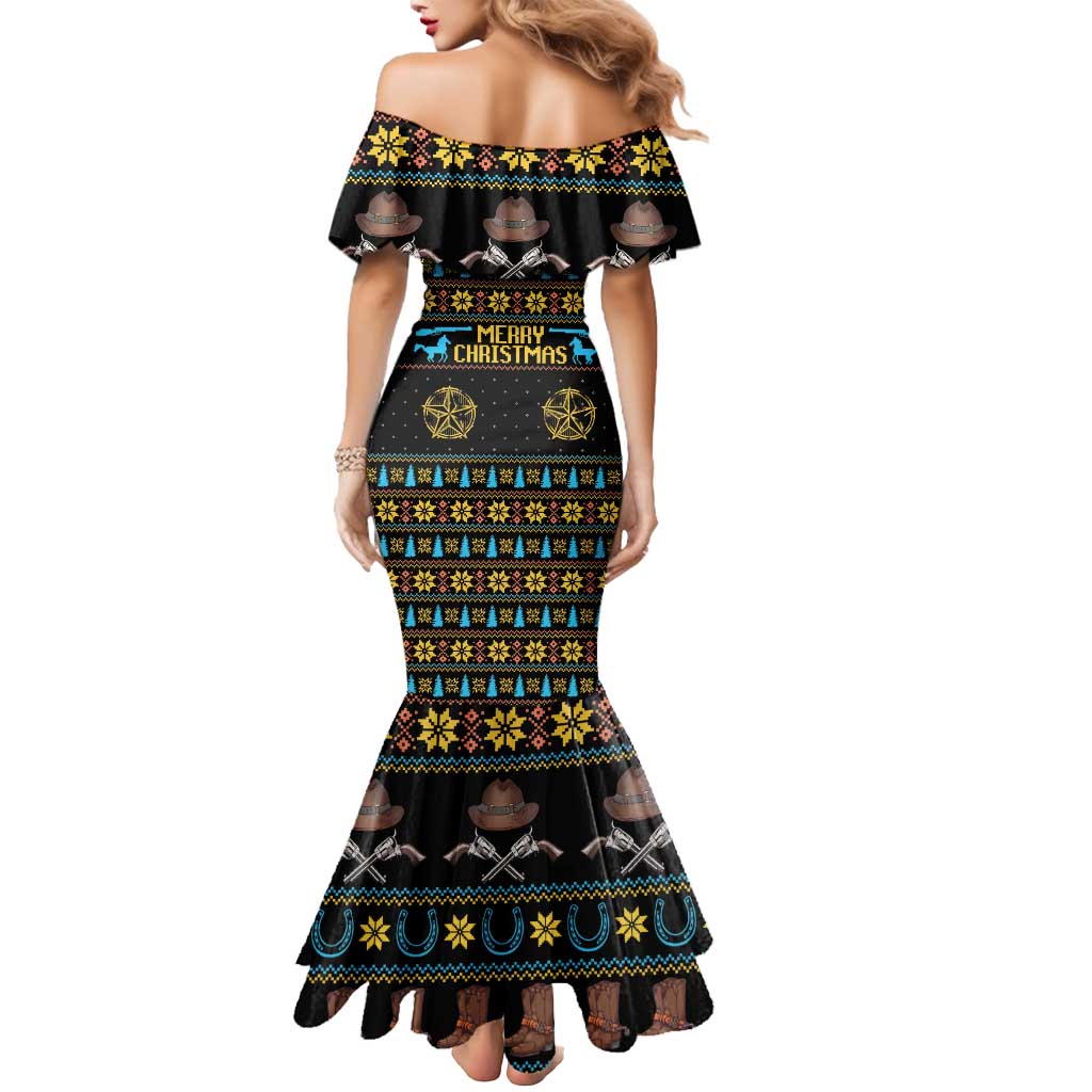 Cowboy Merry Christmas Mermaid Dress DT04 - Wonder Print Shop