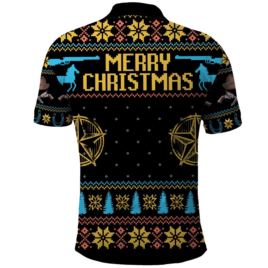 Cowboy Merry Christmas Polo Shirt DT04 - Wonder Print Shop