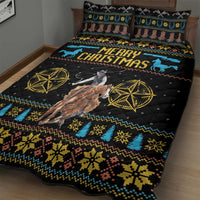 Cowboy Merry Christmas Quilt Bed Set DT04 - Wonder Print Shop