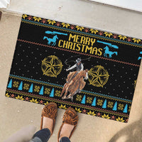 Cowboy Merry Christmas Rubber Doormat DT04 - Wonder Print Shop