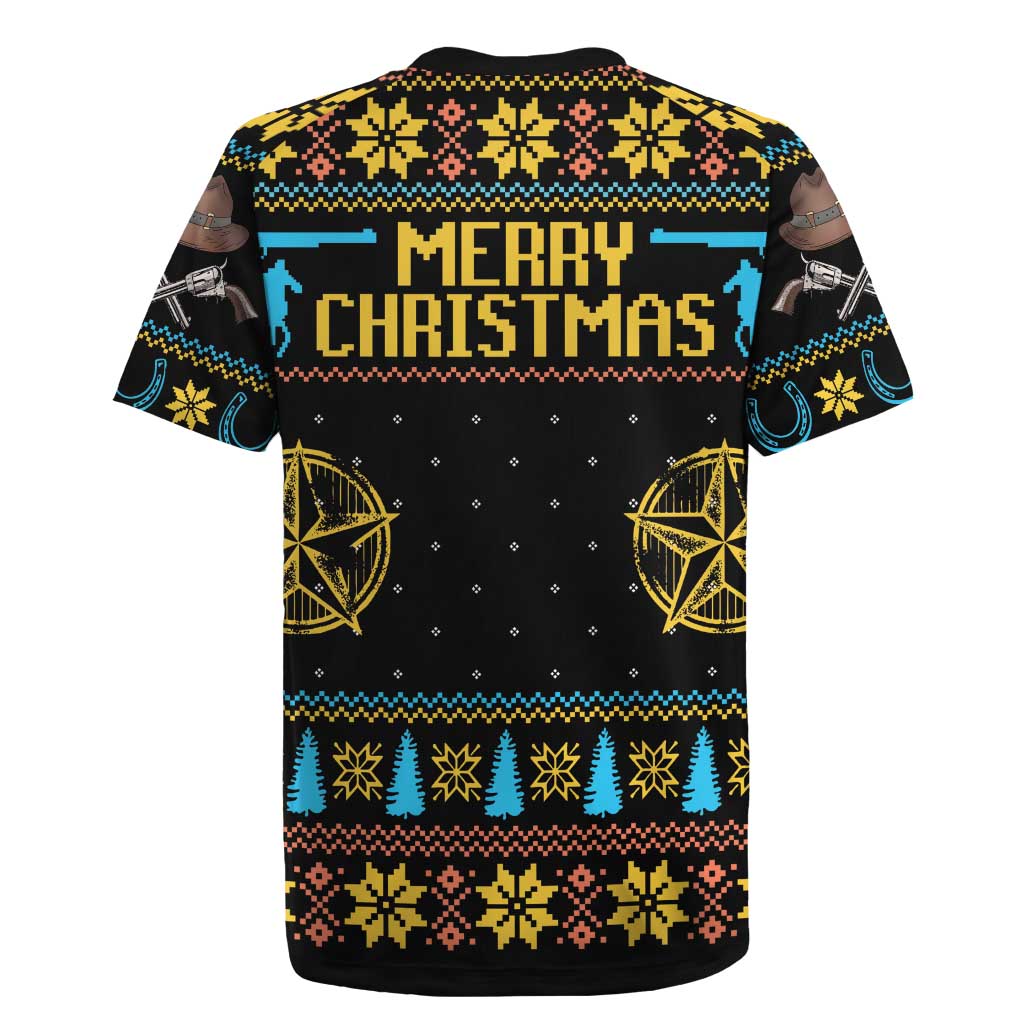 Cowboy Merry Christmas Rugby Jersey DT04 - Wonder Print Shop