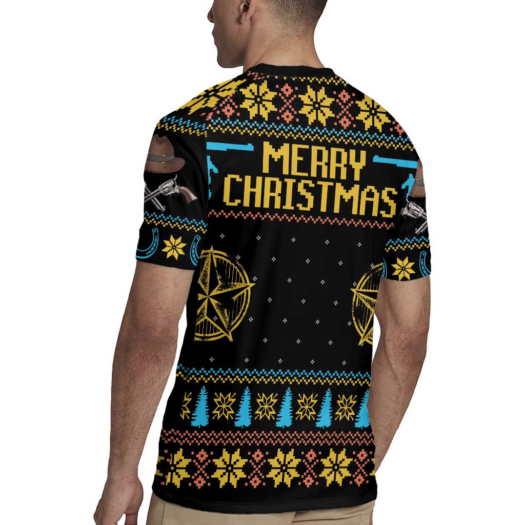 Cowboy Merry Christmas Rugby Jersey DT04 - Wonder Print Shop