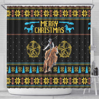 Cowboy Merry Christmas Shower Curtain
