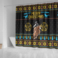 Cowboy Merry Christmas Shower Curtain