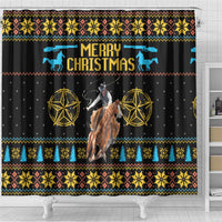 Cowboy Merry Christmas Shower Curtain