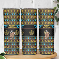 Cowboy Merry Christmas Skinny Tumbler DT04 - Wonder Print Shop