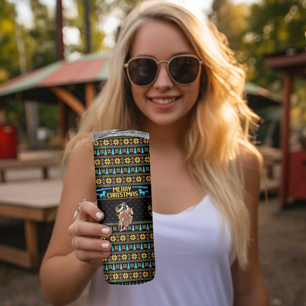 Cowboy Merry Christmas Skinny Tumbler DT04 - Wonder Print Shop