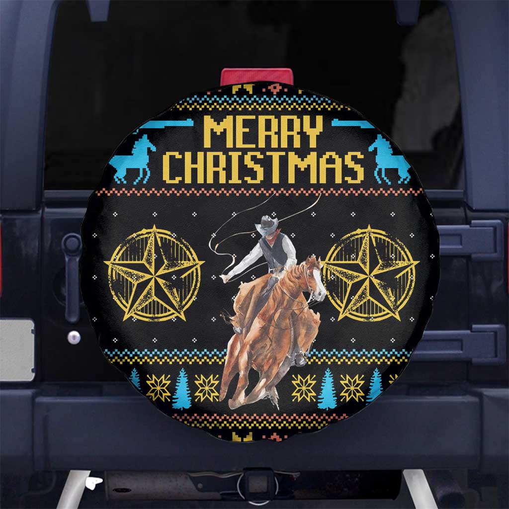 Cowboy Merry Christmas Spare Tire Cover DT04 - Wonder Print Shop